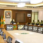 Le président Abdourahamane Tiani préside une réunion avec le Comité de réécriture de l’Histoire du Niger au Palais de la Présidence.