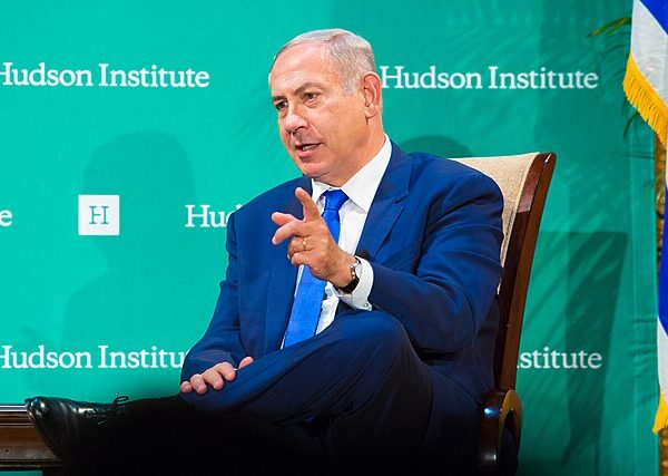 Benjamin Netanyahu lors d’une conférence organisée par le Hudson Institute à New York, en 2016.