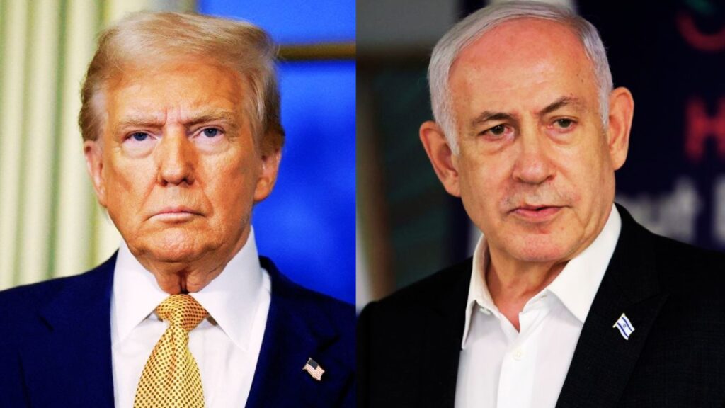 Donald Trump et Benjamin Netanyahou, côte à côte, illustrant les tensions diplomatiques récentes entre Washington et Tel-Aviv.