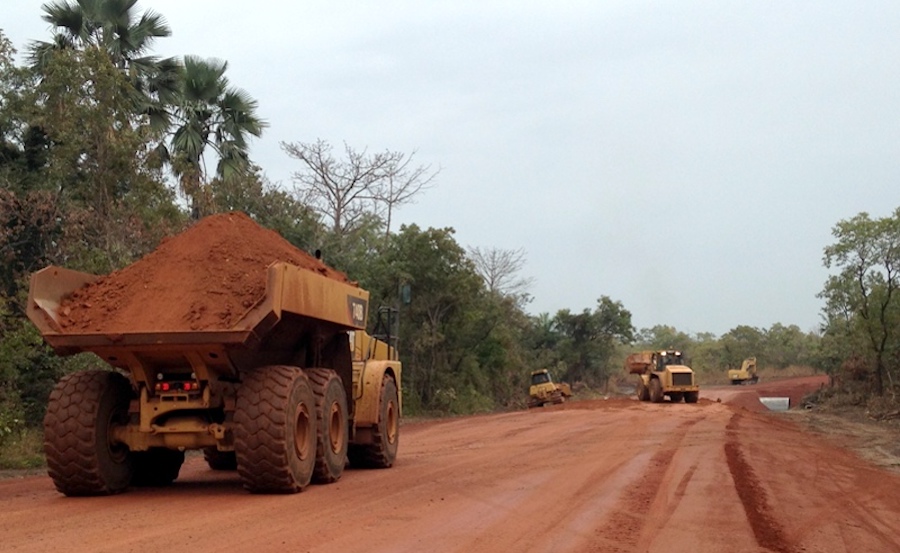 Mine d’or de Fekola, installations industrielles de B2Gold au Mali, vue générale du site.