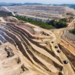Vue aérienne de la mine d’or à ciel ouvert de Segilola, dans l’État d’Osun, au Nigéria.