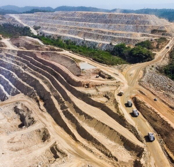 Vue aérienne de la mine d’or à ciel ouvert de Segilola, dans l’État d’Osun, au Nigéria.