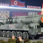 Lancement d’un missile balistique nord-coréen avec ogive hypersonique, Corée du Nord.