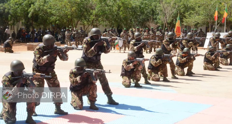 Cérémonie FAMa de fin de formation du contingent 2023 au centre de formation de Gao, le 26 septembre 2025.