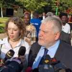 Ambassadeur de Russie Egor Martynov lors d’une cérémonie au Mémorial Thomas-Sankara.