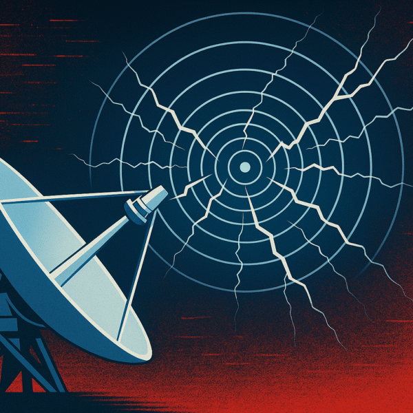Illustration d’une antenne satellite perturbée par des interférences électromagnétiques dénoncées par Cuba, dans un contexte de tensions entre le Venezuela et les États-Unis.