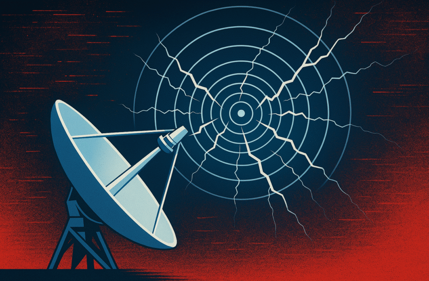 Illustration d’une antenne satellite perturbée par des interférences électromagnétiques dénoncées par Cuba, dans un contexte de tensions entre le Venezuela et les États-Unis.