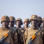 Cérémonie officielle de remise de l’étendard à la Force unifiée de l’AES, présidée par Assimi Goïta au Mali.