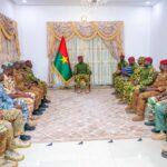 Audience entre le Président du Faso et la hiérarchie des Forces de défense et de sécurité à Bobo-Dioulasso, Burkina Faso.