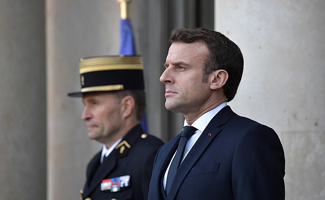 Emmanuel Macron lors d’une réunion du format Normandie en 2019.