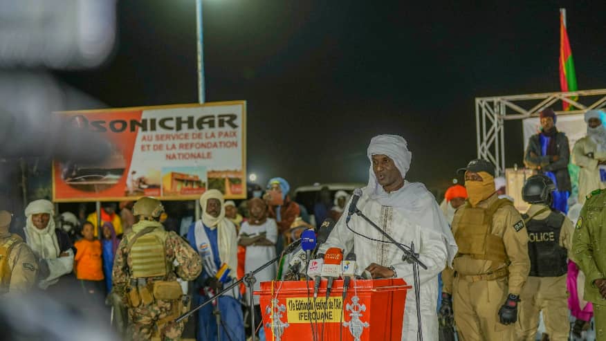 Le Premier ministre nigérien Ali Mahaman Lamine Zeine ouvre la 17e édition du Festival de l’Aïr à Iferouane, Niger.