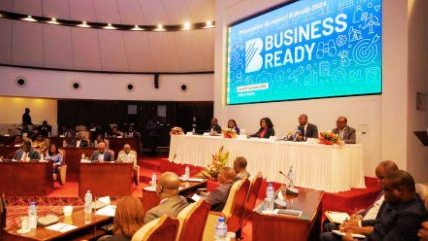 Classement B-Ready 2025 illustrant le Togo en tête en Afrique de l’Ouest pour le climat des affaires.