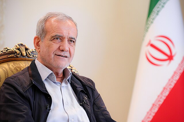 Masoud Pezeshkian, président de l’Iran, lors d’une interview en 2024